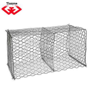 2X2X1m hexagonal wire netting gabion basket